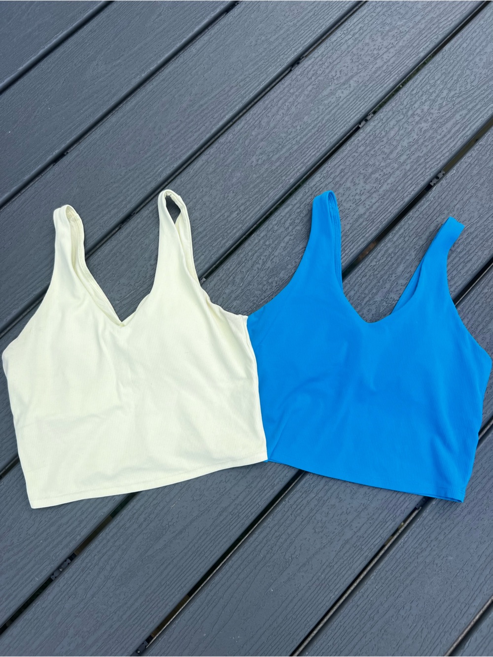 all in motion Bright Blue and Pale Yellow Athletic Tank Top